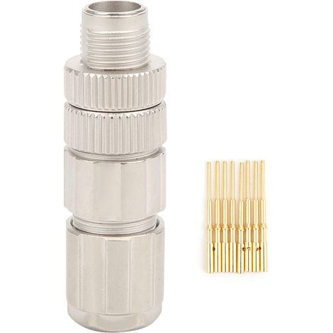 M12 Industrie-Steckverbinder, X-kodiert, 8-adriger Stecker, 8-polig, Ganzmetall-Ethernet (1/5)