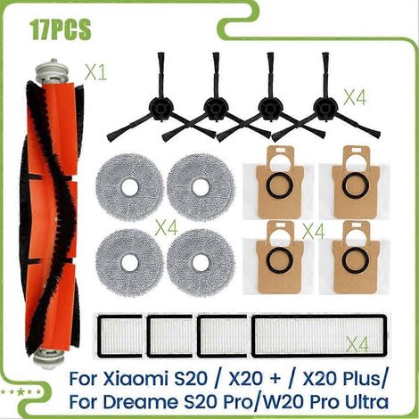 Hauptseitenbürste, HEPA-Filter, Reinigungstuch und Staubbeutel für Xiaomi S20 / X20+ / X20 Plus / Dream S20 Pro / W20 Pro Ultra (1/5)