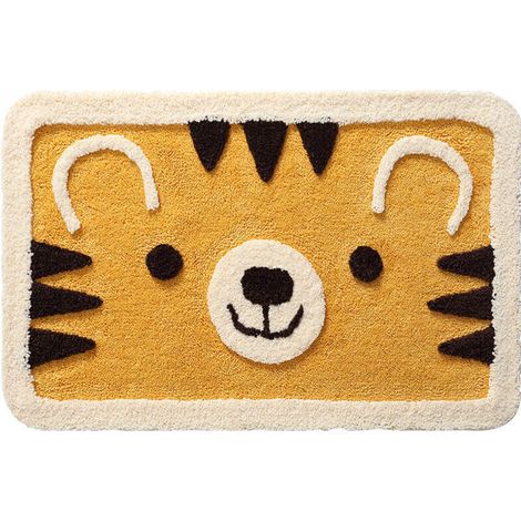 Tapis d'entrée floqué porte chambre maison tapis de pied salle de bain tapis antidérapant absorbant l'eau (4060CM) (1/4)