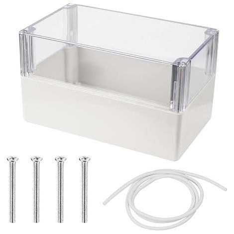 IP65 Waterproof Junction Box Electronic Enclosure Empty Plastic Enclosure Box Electronic Box Distribution Box with Transparent Cover (200x20x113mm) (1/3)