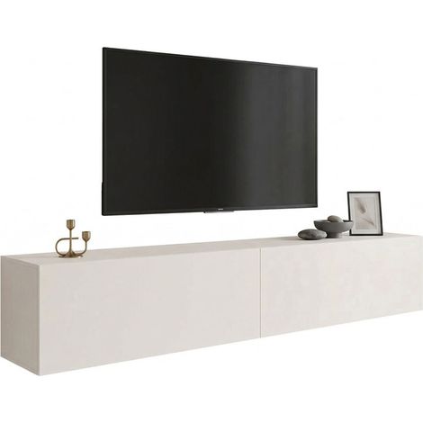 Parete Attrezzata Gava, Mobile Soggiorno Modulabile, 2 Ripiani, Apertura Battente, Beige