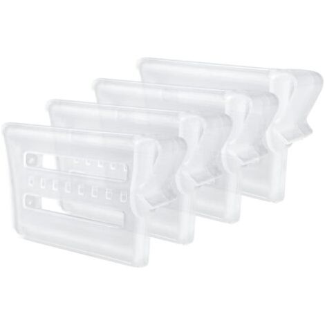 Séparateurs de Réfrigérateur 4 pièces, Réfrigérateur Réglable Les Séparateurs d'organisateurs, les Séparation de tiroir en Plastique gardent l'étagère Rangée pour le Bureau de Cuisine (1/5)