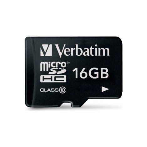 SD MicroSD Card 16GB Verbatim SDHC Premium Class 10 retail (1/2)