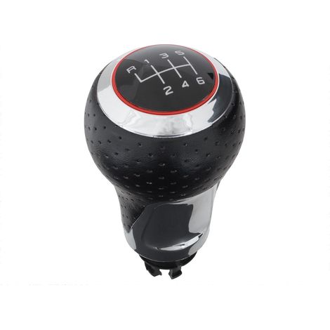 Pomo de cambio de marchas Audi A3 8L 96-03 S-LINE NEGRO + CROMADO 6 VELOCIDADES (1/5)