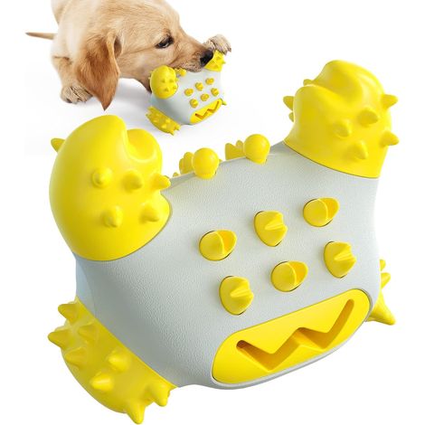 Jouet de dentition pour chiens, jouets à macher indestructibles pour chiots, jouet interactif durable pour chiens ,Jaune (1/5)
