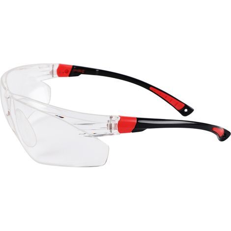 Lunettes de protection avec verres anti-buée transparents et résistants aux rayures, protection latérale et branches antidérapantes, protection UV, certifiées EN166/EN170, réglables (noir et (1/5)