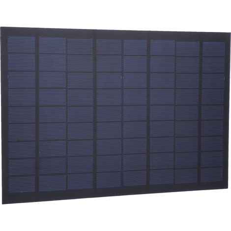 Chargeur solaire portable mini en résine époxy 18V 9W à taux de conversion élevé avec câble de 11,8 pouces et prise CC ronde.