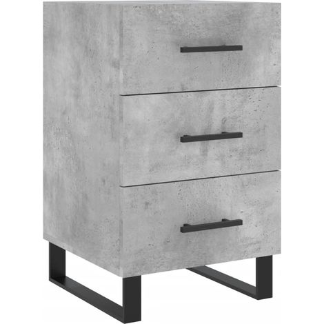 Maison Exclusive - Comodino Grigio Cemento 40x40x66 cm in Legno Multistrato