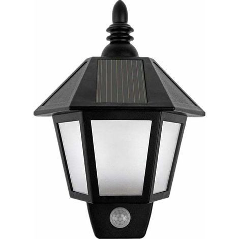 Solar Powered Motion Sensor Wall Lights Outdoor Security Sconces LED Lantern Lamp for Garden Patio Patio (1/5)