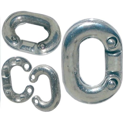 Maglia di collegamento per catena in acciaio zincato da 8 mm