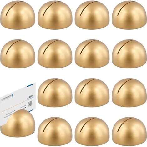 15 segnaposto rotondi in legno color oro, 30 x 47 mm, ideali per matrimoni, compleanni e feste. (1/5)