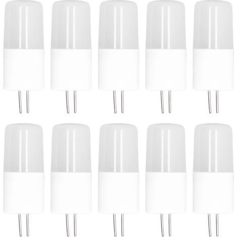 10 Ampoules LED G4 Blanc Chaud 12V, pour Plafonnier et Applique Murale, Bureau Salon (1/5)