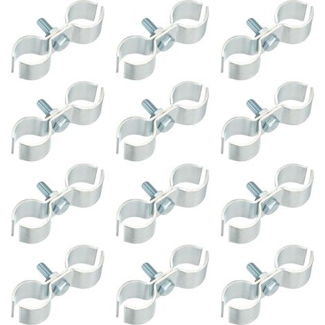 12pcs Attaches De Clôture À Chaînons 43/64″ Galvanisées (1/5)