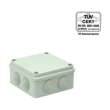 Boîtier hermétique en saillie avec presse-étoupes pour installation électrique IP55 (1/2)