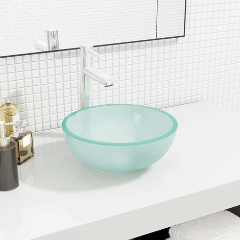 Lavabo de bain-Vasque Verre trempé 30x12 cm Dépoli 240341 (1/5)