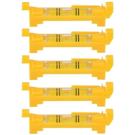 Nivel de burbuja de bolsillo, 5 unidades, para albañilería y fontanería. (1/5)