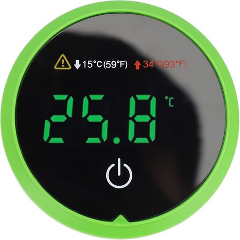 Thermomètre numérique pour aquarium, affichage LED °C °F, interrupteur tactile, sans fil, adhésif (1/5)