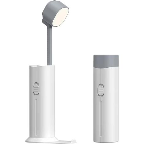 Lampe de bureau LED rechargeable 1200 mAh et batterie de 10 h avec support de téléphone et 3 luminosités à intensité variable pour la maison,le bureau (1/5)