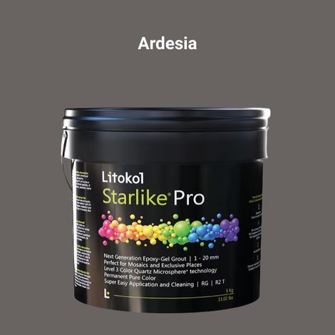 Mortier epoxy pour joints carrelage Starlike PRO 2,5kg LITOKOL Couleur du joint Starlike Pro Ardesia (Gris foncé)