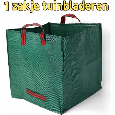 - Sac à feuilles de jardin réutilisable avec poignées renforcées - Sac à herbe pliable et portable pour le nettoyage de la maison, du jardin et de la cour - Vert (1/5)