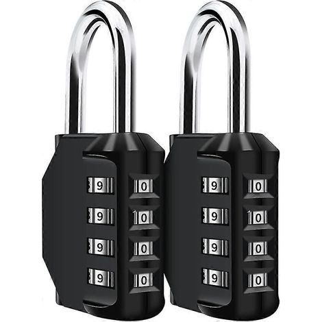 Lot de 2 cadenas à combinaison à 4 chiffres, cadeau (1/5)