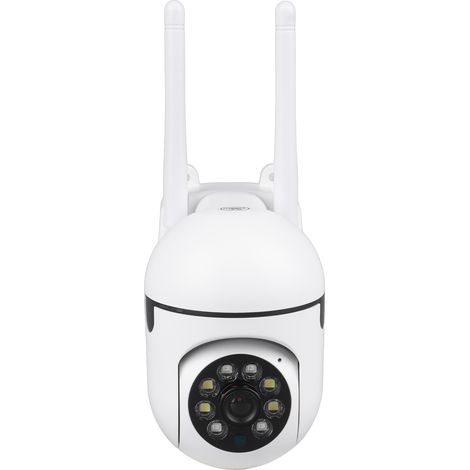 Caméra de surveillance intelligente sans fil 1080p HD avec vision nocturne, rotation à 360° et connexion Wi-Fi pour la sécurité intérieure de votre domicile. (1/5)