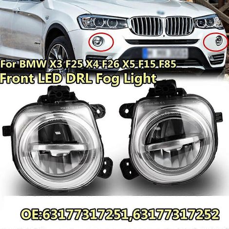 Paar LED-Nebelscheinwerfer für die vordere Stoßstange für BMW X3 F25, X4 F26, X5 F15, F85 (Nebelscheinwerfer, Tagfahrlicht, Fahrlicht) 63177317251 – Nur rechts