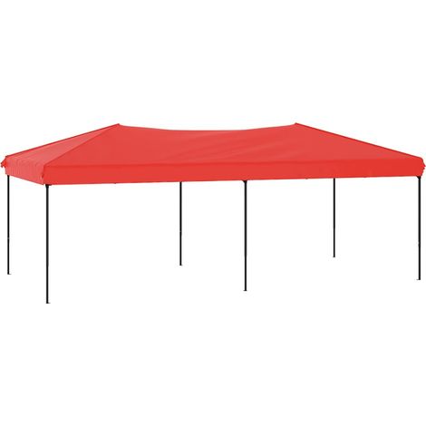 Tente de réception pliable, Pavillon, Pergola, Tente de jardin, Rouge 3x6 m OIB6157E (1/5)