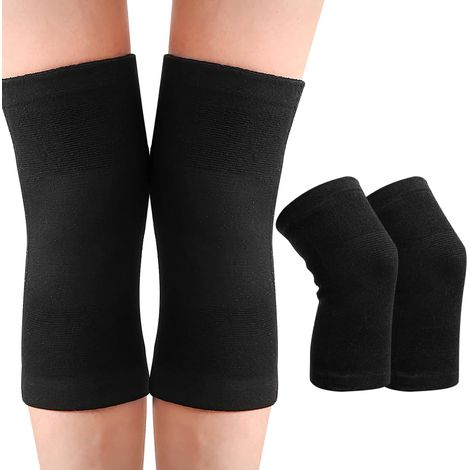Genouillères en Bambou,2PCS Genouillère de Sport pour Homme Femme,Genouillère Arthrose Genou,Genouillère Élastique Respirant,Genouillère de Compression pour Course à Pied et Entraînement (Noir, M) (1/5)