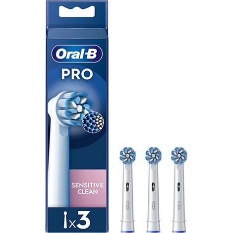 Oral-B Pro Sensitive Clean Recambios Para Cepillo De Dientes, Pack De 3 Unidades