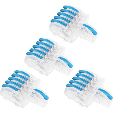 20 connecteurs rapides pour fils SPL, borniers en T, répartiteurs de lignes pour conducteurs en cuivre 5 en 1 (bleu) (1/5)