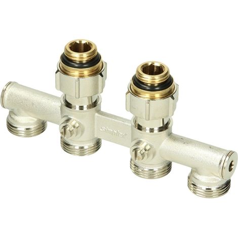 Flamco Bloque de grifo cuádruple D1 Paso G3/4i x G3/4a MS vern. c. niple, F10058