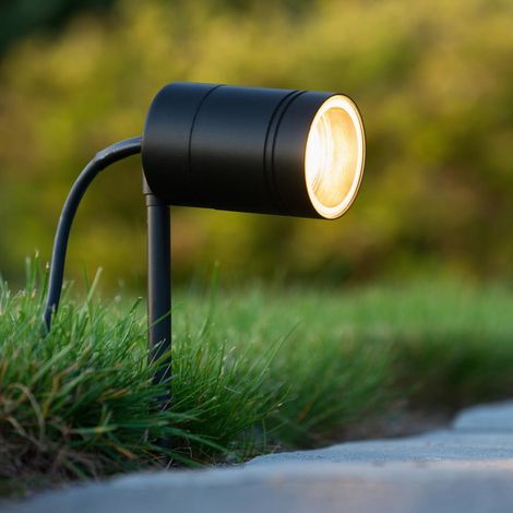 Lucide ARNE-LED - Gartenstrahler - Ø 6,3 cm - LED - GU10 - 1x5W 2700K - IP44 - Schwarz (1/5)