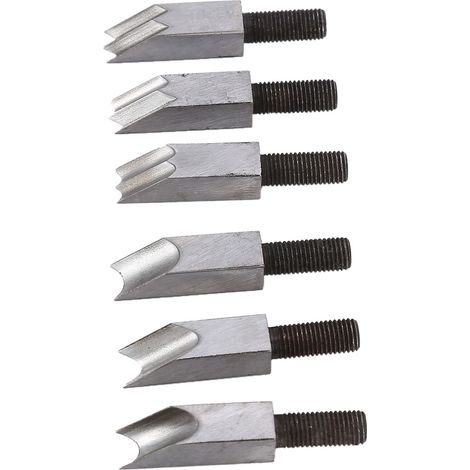 Lame de rabot à chanfreiner en acier au carbone, 6 pièces tête de coupe de rechange pour menuiserie (1/5)