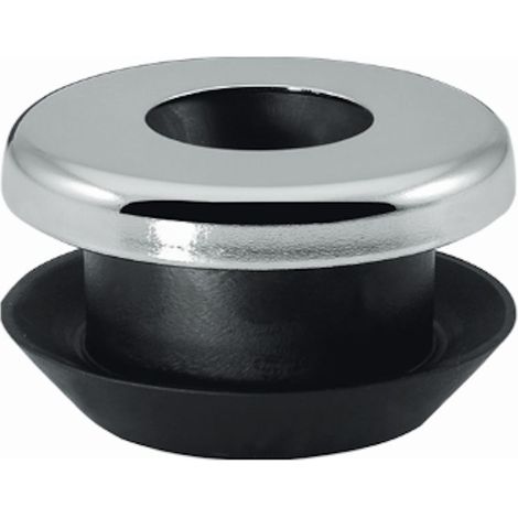 STEDO Mület Urinal-Verbinder für Druckspülrohre 12-18 mm schwarz, mit Rosette (1/3)