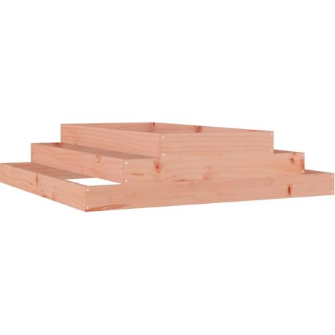 Vassoio per fioriera aiuola rialzata piante fiori terrazza giardino 110 x 110 x 27 cm legno massello di abete Douglas marrone 020037305