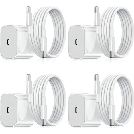Samsung Ladegerät (4er-Pack) - Schnellladegerät + 20-W-Datenkabel, Weiß, Einheitsgröße (NT) (1/5)
