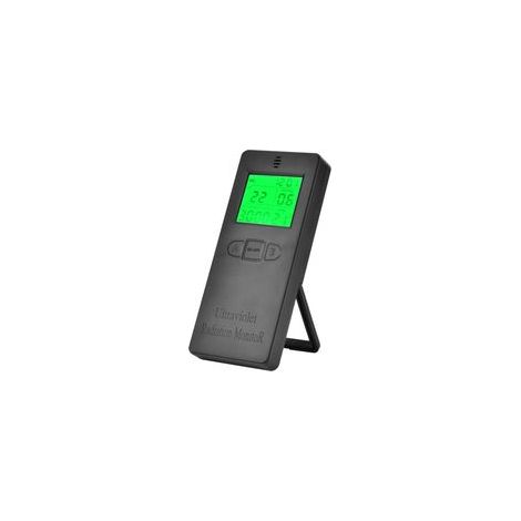 Détecteur de rayonnement ultraviolet numérique portable LCD, testeur UV/UVI avec affichage de la température (1/5)