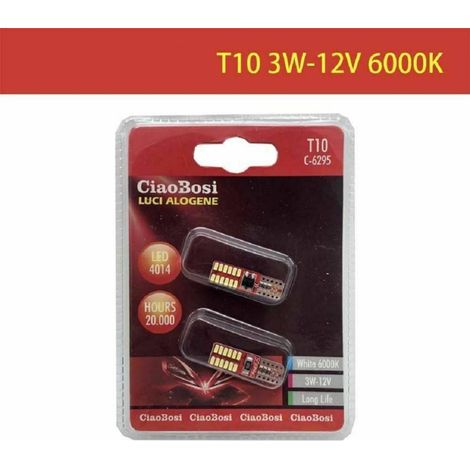 Trade Shop - 2 Bombillas Coche T10 41 Mm Led 6000k 3 Vatios 12v C-6295 -