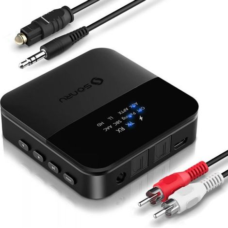 Emetteur Et Recepteur Bluetooth 5.0, Bluetooth Adaptateur Audio Transmetteur Optique Digital Et Adaptateur Rca Audio 3.5Mm, A[J59] (1/4)