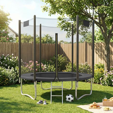 Songmics – Trampoline 183 cm avec filet de sécurité – Cadre en acier galvanisé – Charge maximale 100 kg – Montage rapide et facile