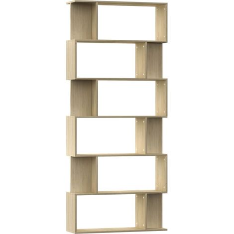 Maison Exclusive - Bücherregal/Raumteiler Sonoma-Eiche 80x24x192