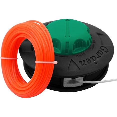Bobine de fil de rechange universelle M10 x 1,25 à gauche pour débroussailleuse avec fil de 15 m x 2,4 mm, chargement facile (1/5)