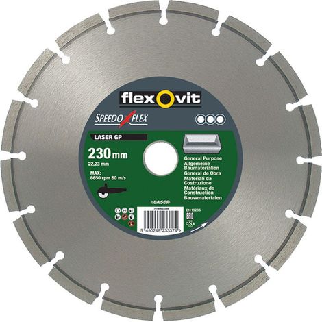 Disque diamant 125x22.23mm Speedoflex pour meuleuse d'angle - Flexovit