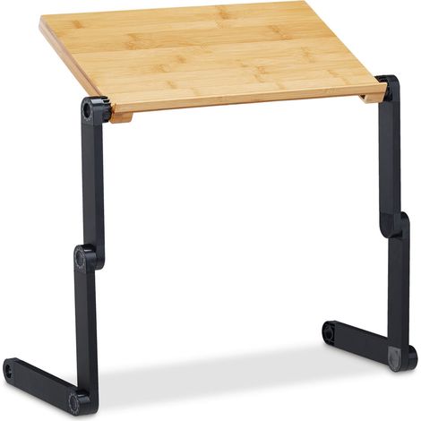 Supporto per laptop pieghevole regolabile 55 x 30 x 35 cm uso versatile ergonomico in bambù naturale 130008084