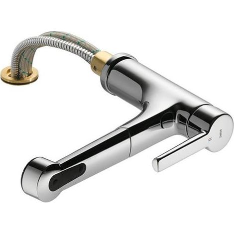 KWC Küchenarmatur Suno 4 Fensterarmatur mit herausziehbarer Schlauchbrause chrom, Hochdruck (1/2)