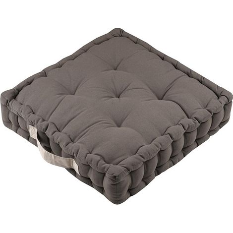 Cuscino Duo Tessuto Taupe/Lino 45x45x10cm - Tessuto