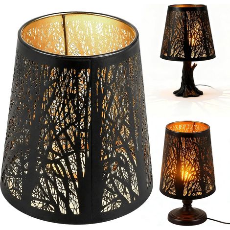 14 x Lampshade for Table Lampshade Metal E27 with Tree Shade Vintage Iron Shade with Artistic Hollow Design for Floor and Hanging Lamps Bedroom Decor (1/5)