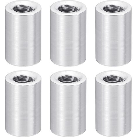 6Pcs Entretoise Filetée M3 en Aluminium 3x5x8mm Argent Métallisé (1/5)