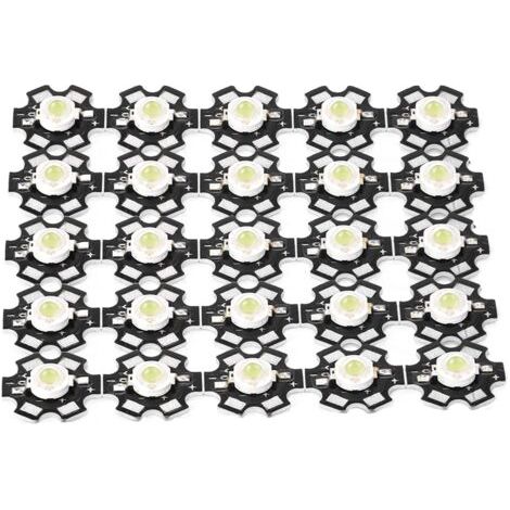 BUNTHAUS Source de lumière à puce intégrée haute luminosité, ampoule de projecteur à perles LED blanche 10000-15000K, 25 pièces (1/5)